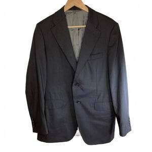 JP Tilford and Samuelsohn Black Suit Jacket. 40R, wool, in good condition.